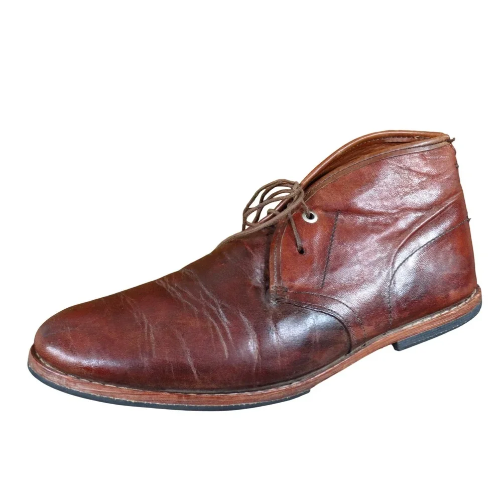 Timberland Wodehouse Lost History Mens Chukka Boots Size 9 Dress Brown Leather